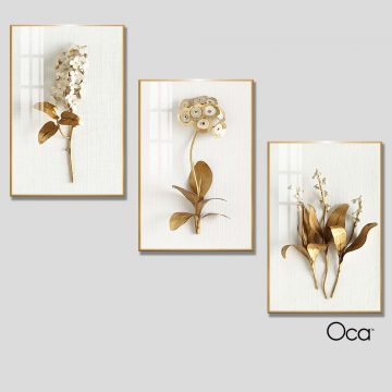 Nhanh mộc lan | Bộ 3 tranh treo cầu thang | Mã T0340 | Oca