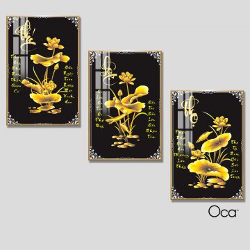 Phúc - Lộc - Thọ | Bộ 3 tranh treo cầu thang | Mã T0362 | Oca