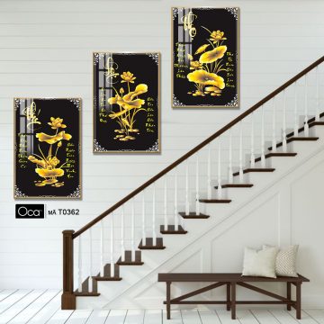 Alternative view of Phúc - Lộc - Thọ | Bộ 3 tranh treo cầu thang | Mã T0362 | Oca