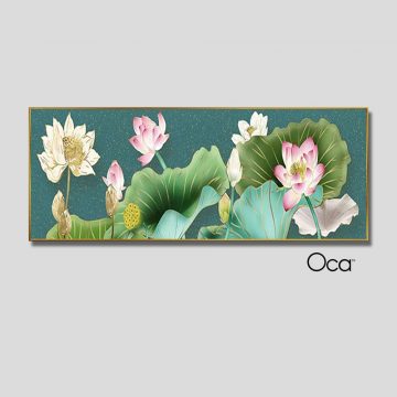 Hoa sen trong đầm | Tranh treo phòng ngủ | Mã T0401 | Oca