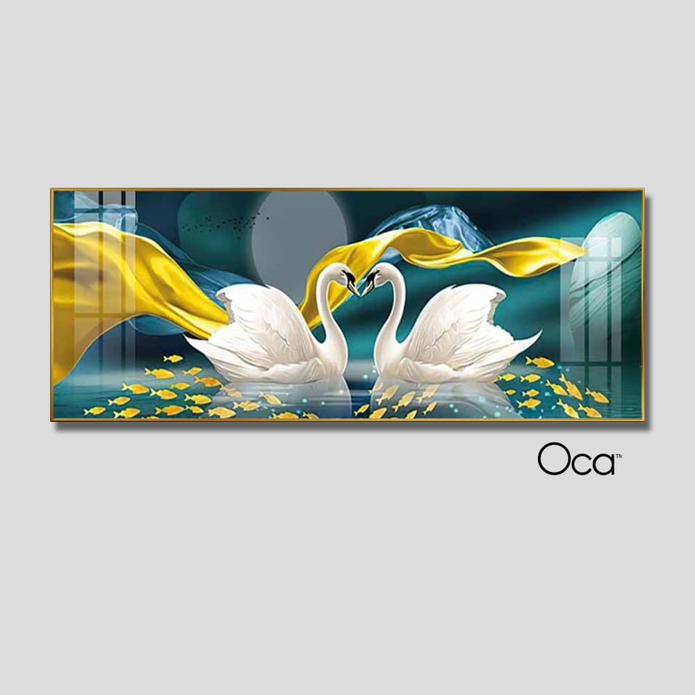 Đôi thiên nga uyên ương | Tranh treo phòng ngủ | Mã T0403 | Oca