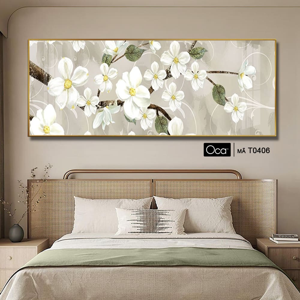 Nhành hoa mai | Tranh treo phòng ngủ | Mã T0406 | Oca - Ảnh 2