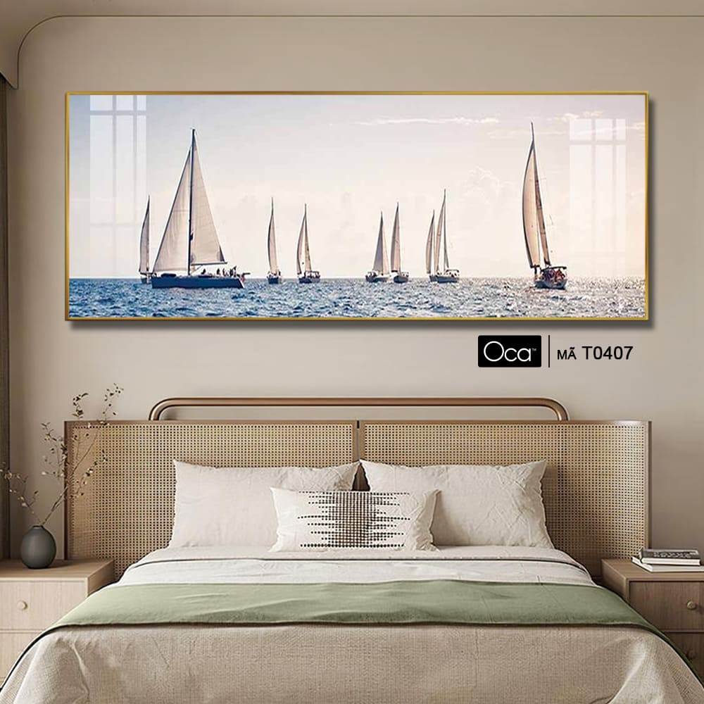 Ngày dạo chơi trên biển | Tranh treo phòng ngủ | Mã T0407 | Oca - Ảnh 2