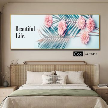 Alternative view of Nhành hoa thược dược | Tranh treo phòng ngủ | Mã T0413 | Oca