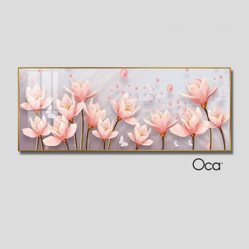 Khóm hoa mộc lan | Tranh KHUNG NHÔM cao cấp | Treo phòng ngủ | Mã T0418 | Oca