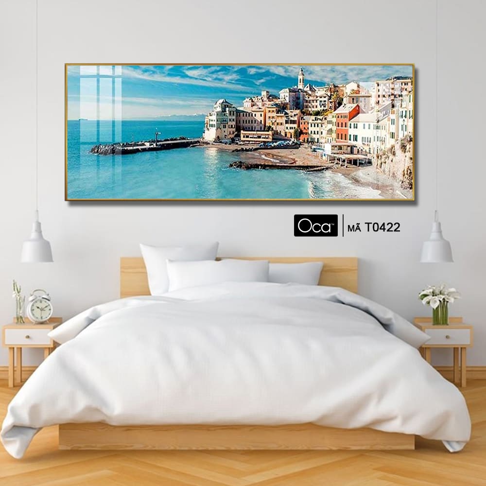 Phong cảnh biển xanh | Tranh treo phòng ngủ | Mã T0422 | Oca - Ảnh 4