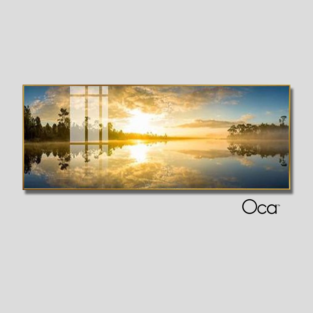 Hoàng hôn trên mặt hồ | Tranh treo phòng ngủ | Mã T0425 | Oca