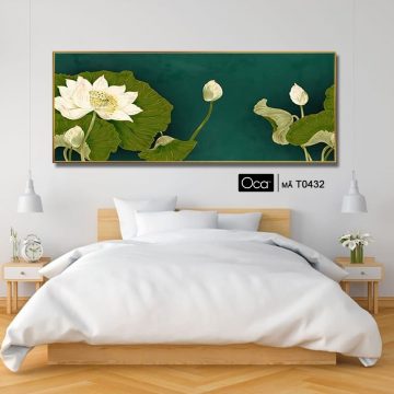 Alternative view of Liên Hoa Sinh Phúc | Tranh treo phòng ngủ | Mã T0432 | Oca