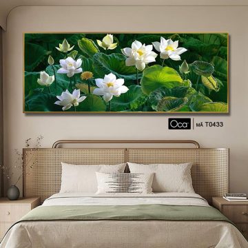 Alternative view of Liên hoa trong đầm | Tranh treo phòng ngủ | Mã T0433 | Oca