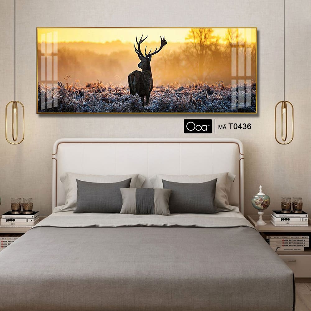 Phong cảnh bình minh trên núi | Tranh treo phòng ngủ | Mã T0436 | Oca - Ảnh 3