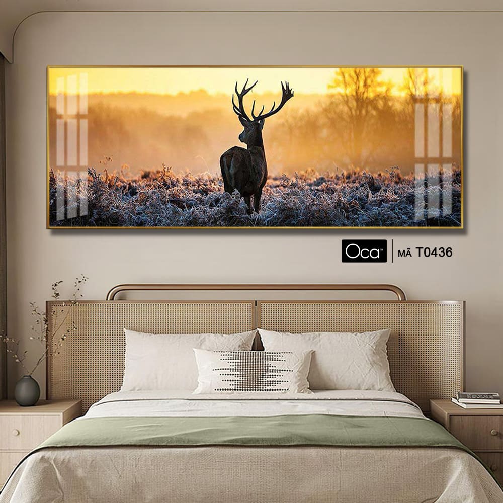 Phong cảnh bình minh trên núi | Tranh treo phòng ngủ | Mã T0436 | Oca - Ảnh 2