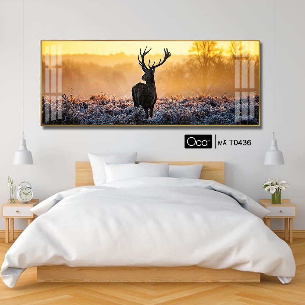 Phong cảnh bình minh trên núi | Tranh treo phòng ngủ | Mã T0436 | Oca - Ảnh 4