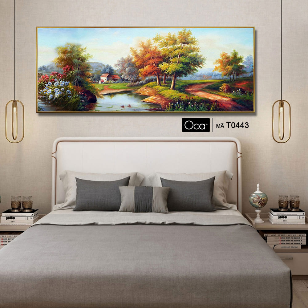 Phong cảnh làng quê | Tranh treo phòng ngủ | Mã T0443 | Oca - Ảnh 2