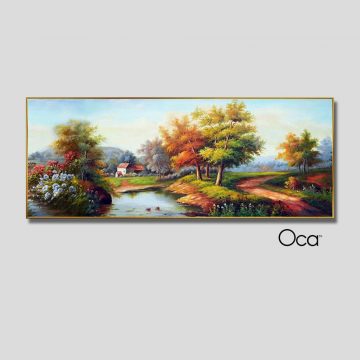 Phong cảnh làng quê | Tranh treo phòng ngủ | Mã T0443 | Oca
