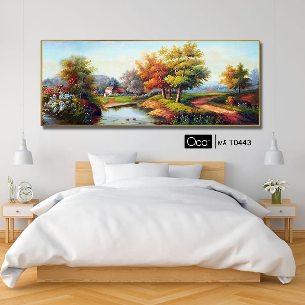 Phong cảnh làng quê | Tranh treo phòng ngủ | Mã T0443 | Oca - Ảnh 3