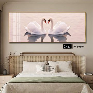 Alternative view of Đôi thiên nga uyên ương | Tranh treo phòng ngủ | Mã T0446 | Oca