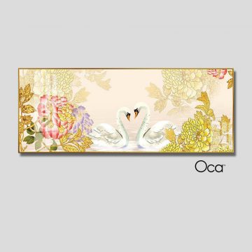Đôi thiên nga uyên ương | Tranh treo phòng ngủ | Mã T0449 | Oca