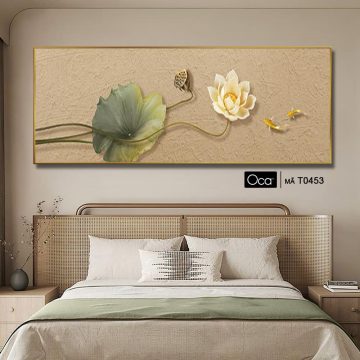 Alternative view of Liên Hoa Sinh Phúc | Tranh treo phòng ngủ | Mã T0453 | Oca