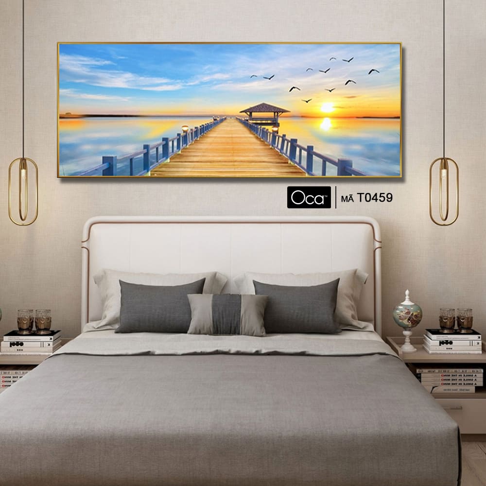 Chiều hoàng hôn trên biển | Tranh treo phòng ngủ | Mã T0459 | Oca - Ảnh 2