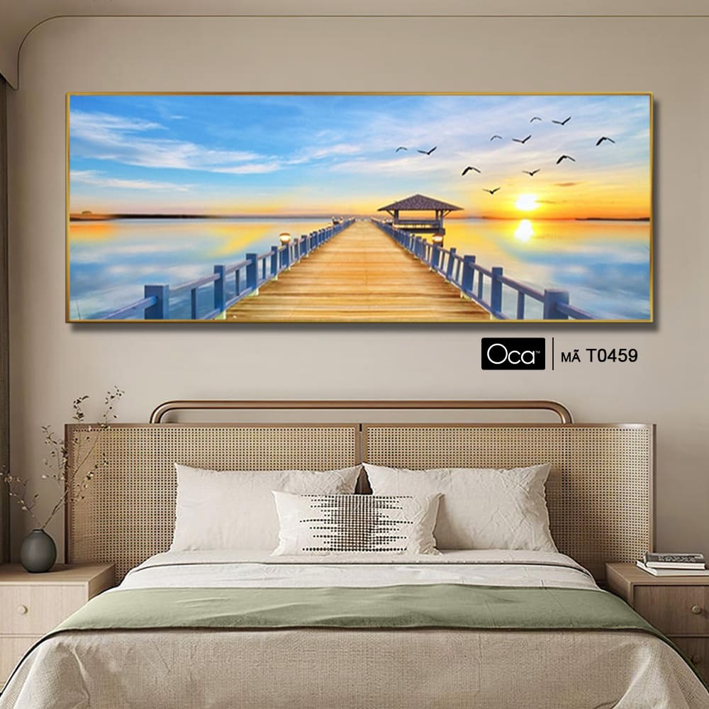 Chiều hoàng hôn trên biển | Tranh treo phòng ngủ | Mã T0459 | Oca - Ảnh 3