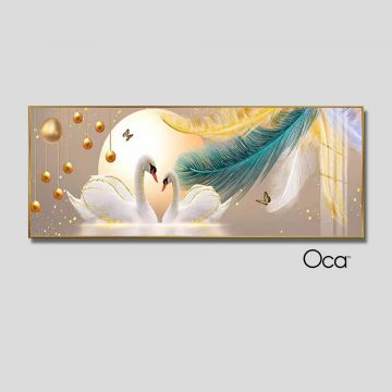 Đôi thiên nga uyên ương | Tranh treo phòng ngủ | Mã T0460 | Oca