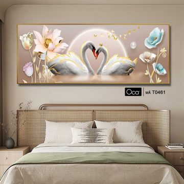 Alternative view of Đôi thiên nga uyên ương | Tranh treo phòng ngủ | Mã T0461 | Oca