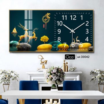 Alternative view of Đồng hồ Đôi hươu tài lộc | Mã D0042 | Xưởng sản xuất Oca