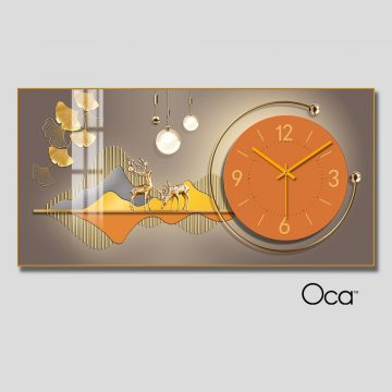 Đồng hồ Đôi hươu tài lộc | Mã D0043 | Xưởng sản xuất Oca