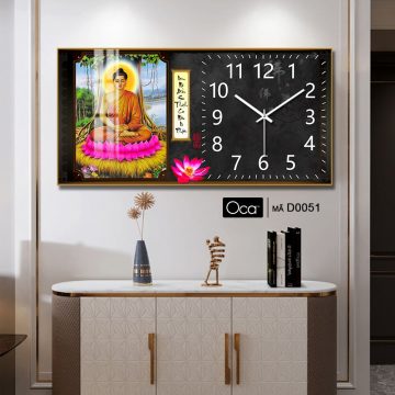 Alternative view of Đồng hồ Phật Thích Ca Mâu Ni | Mã D0051 | Xưởng sản xuất Oca