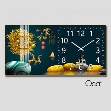 Đồng hồ Đôi hươu tài lộc | Mã D0059 | Xưởng sản xuất Oca