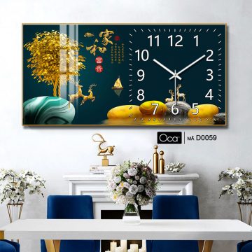 Alternative view of Đồng hồ Đôi hươu tài lộc | Mã D0059 | Xưởng sản xuất Oca