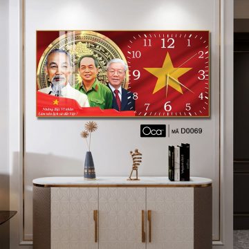 Alternative view of Đồng hồ Bác Hồ – Bác Giáp – Bác Trọng | Mã D0069 | Xưởng sản xuất Oca