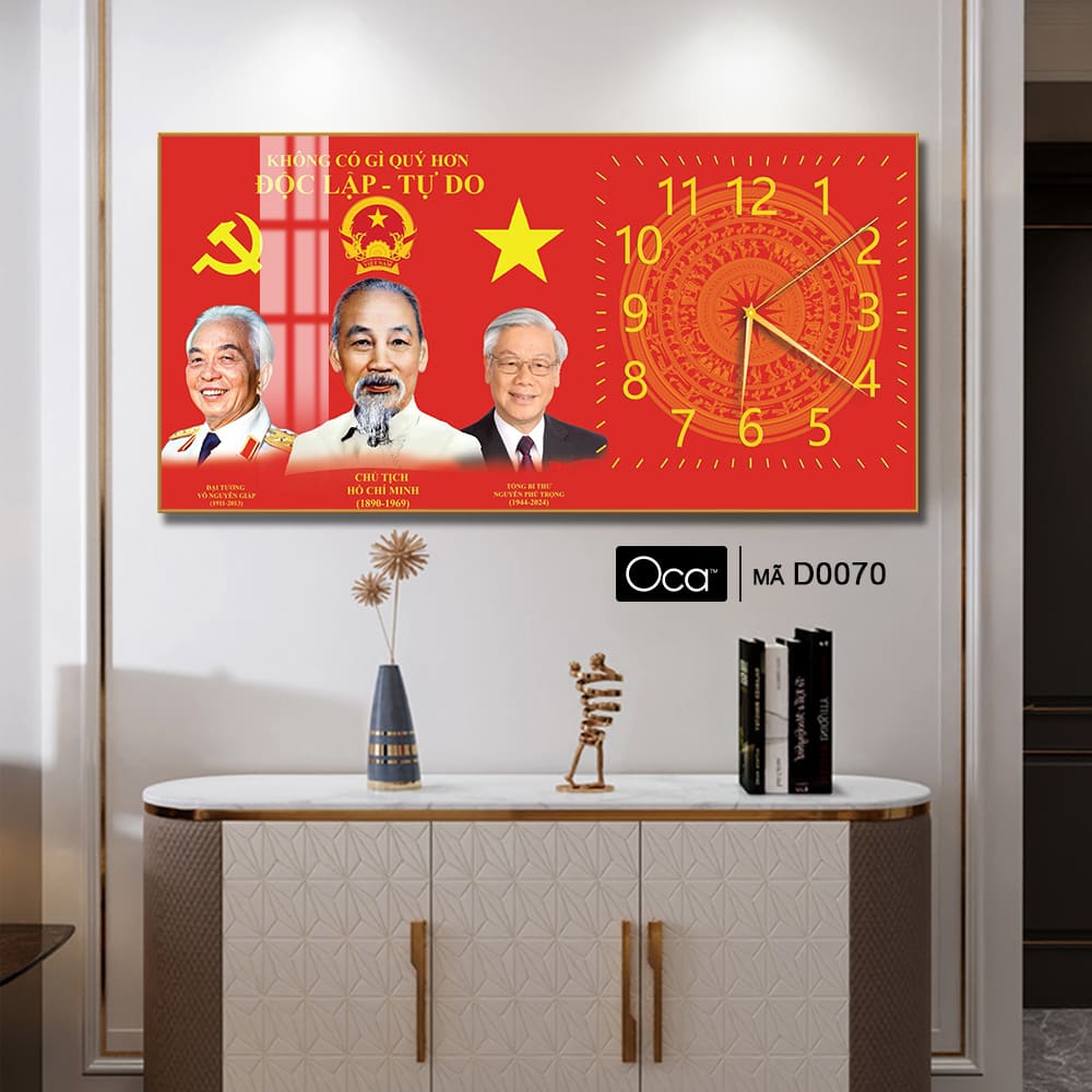 Đồng hồ Bác Hồ – Bác Giáp – Bác Trọng | Mã D0070 | Xưởng sản xuất Oca - Ảnh 4