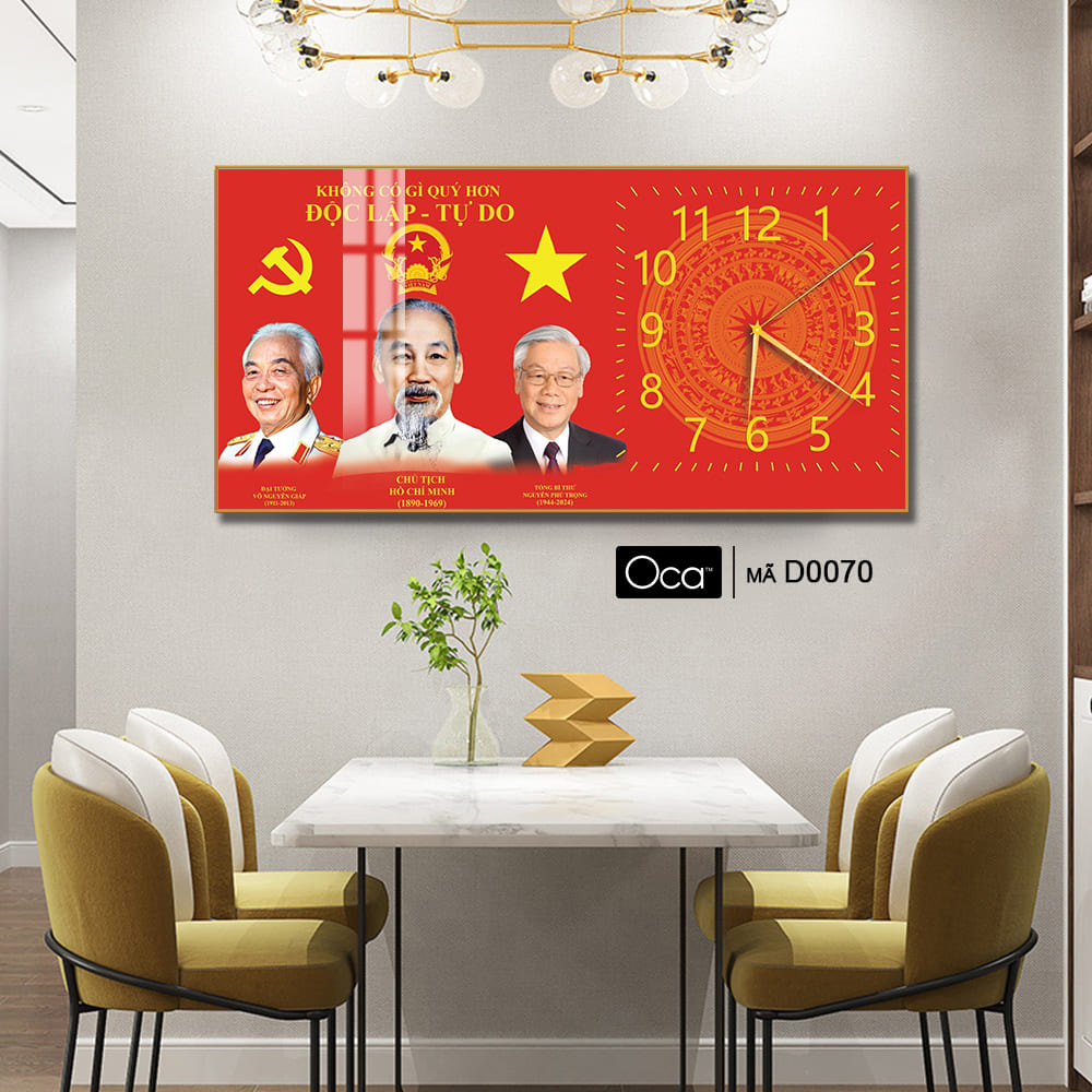 Đồng hồ Bác Hồ – Bác Giáp – Bác Trọng | Mã D0070 | Xưởng sản xuất Oca - Ảnh 3