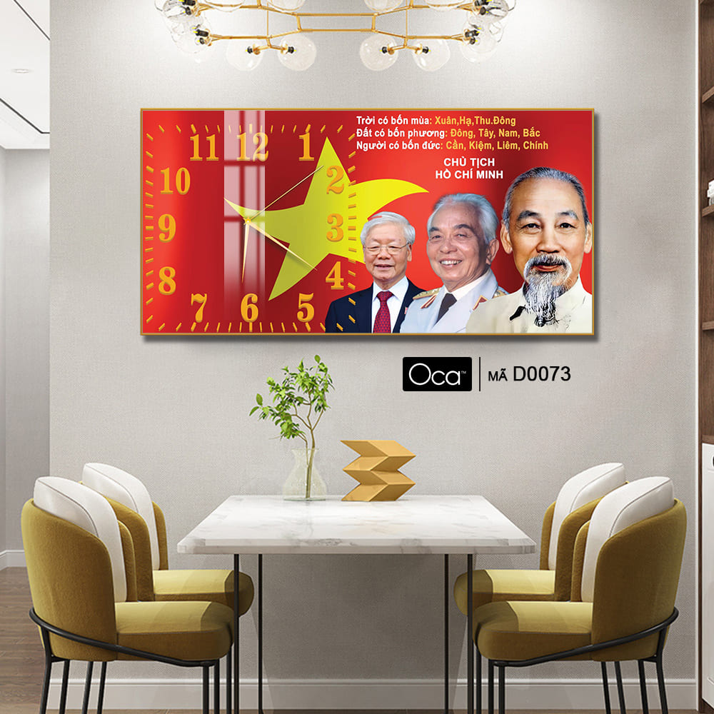 Đồng hồ Bác Hồ – Bác Giáp – Bác Trọng | Mã D0073 | Xưởng sản xuất Oca - Ảnh 4
