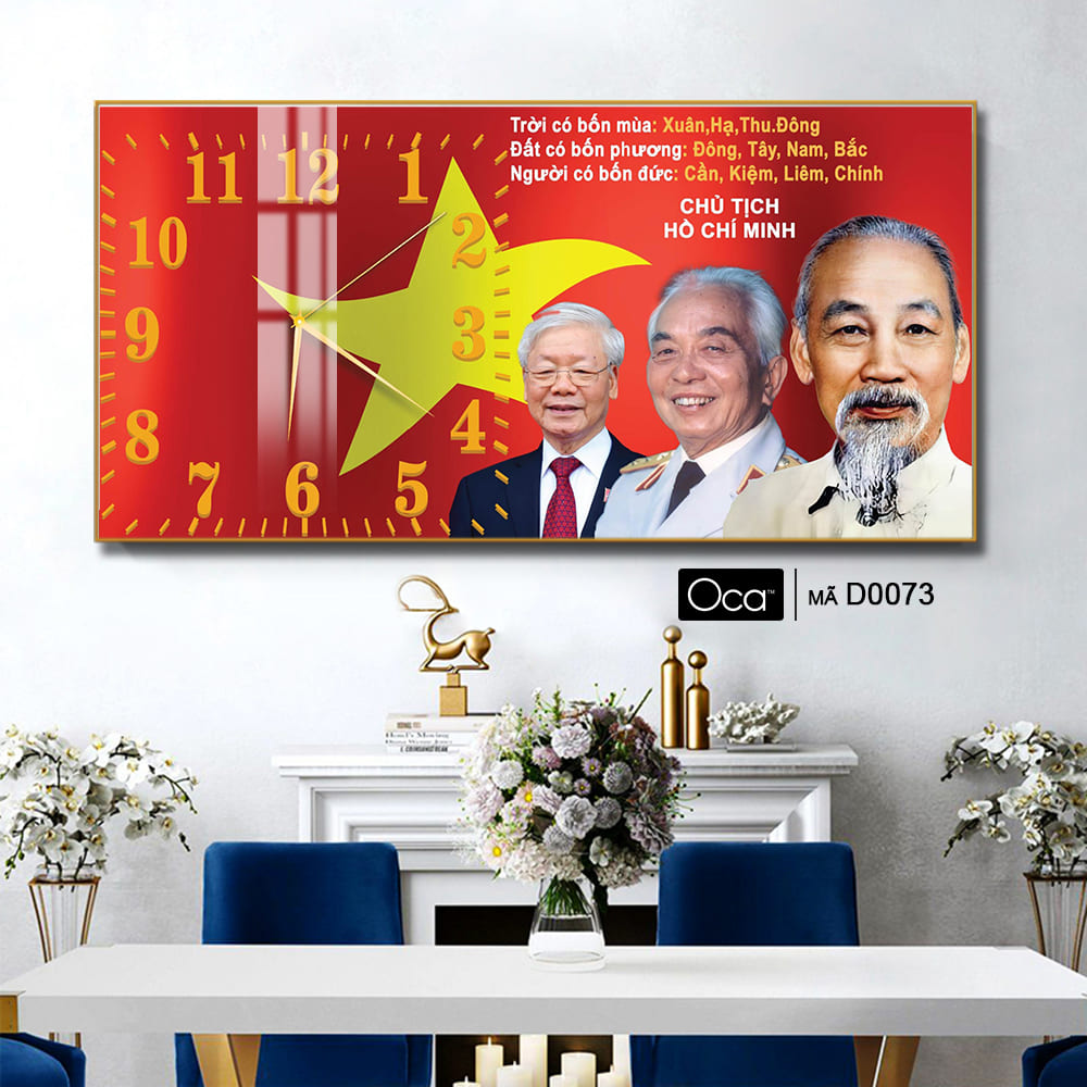 Đồng hồ Bác Hồ – Bác Giáp – Bác Trọng | Mã D0073 | Xưởng sản xuất Oca - Ảnh 2