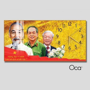 Đồng hồ Bác Hồ – Bác Giáp – Bác Trọng | Mã D0074 | Xưởng sản xuất Oca