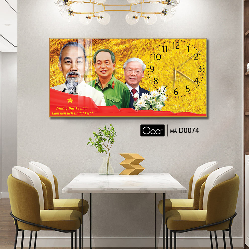 Đồng hồ Bác Hồ – Bác Giáp – Bác Trọng | Mã D0074 | Xưởng sản xuất Oca - Ảnh 4