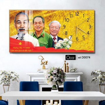 Alternative view of Đồng hồ Bác Hồ – Bác Giáp – Bác Trọng | Mã D0074 | Xưởng sản xuất Oca