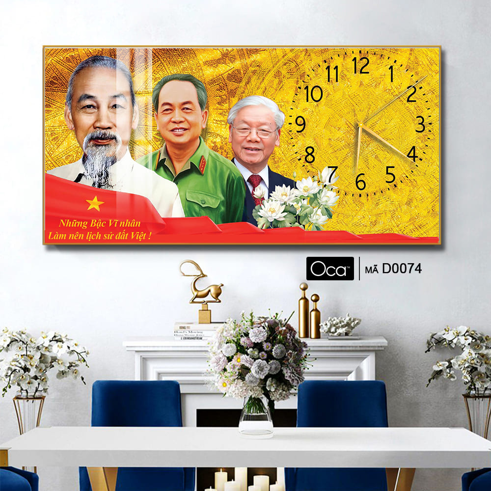 Đồng hồ Bác Hồ – Bác Giáp – Bác Trọng | Mã D0074 | Xưởng sản xuất Oca - Ảnh 2