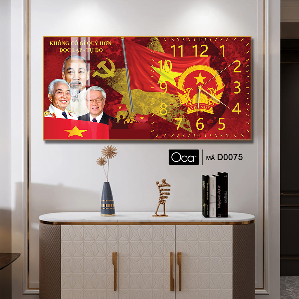 Đồng hồ Bác Hồ – Bác Giáp – Bác Trọng | Mã D0075 | Xưởng sản xuất Oca - Ảnh 3