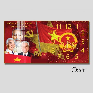 Đồng hồ Bác Hồ – Bác Giáp – Bác Trọng | Mã D0075 | Xưởng sản xuất Oca