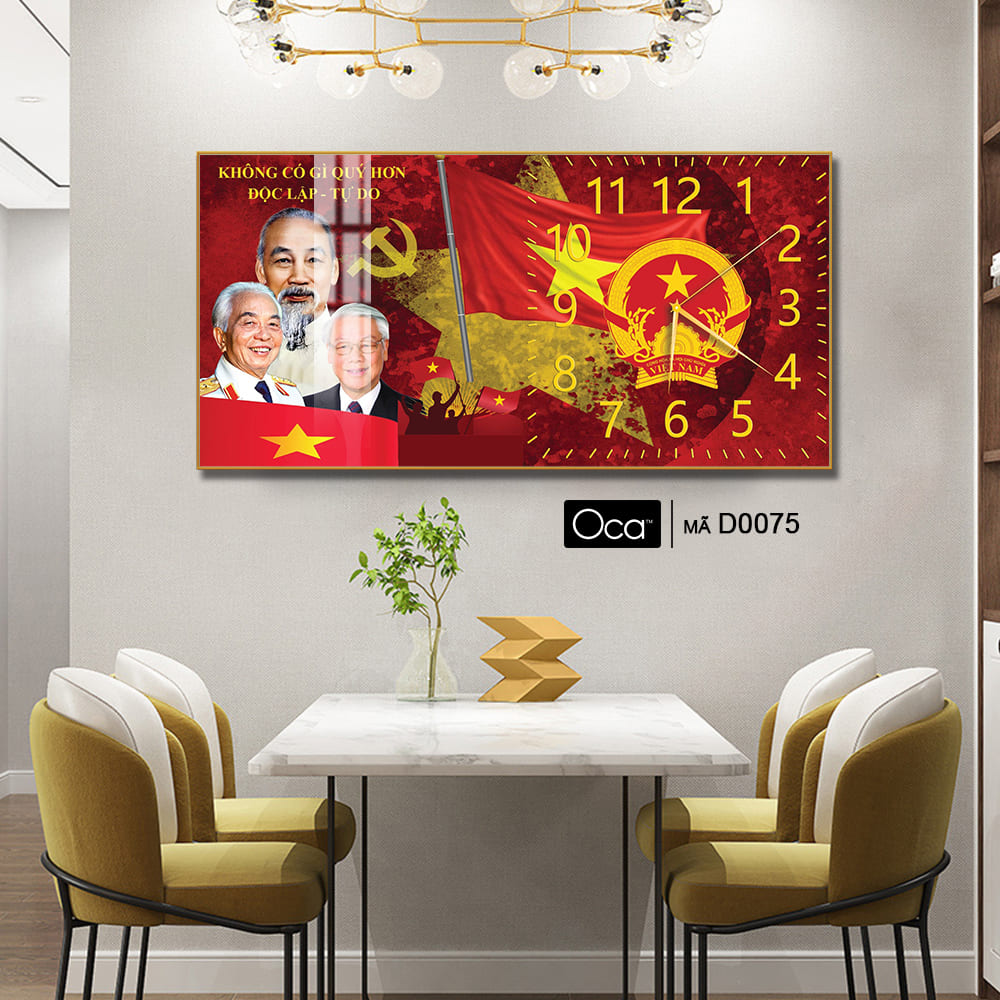 Đồng hồ Bác Hồ – Bác Giáp – Bác Trọng | Mã D0075 | Xưởng sản xuất Oca - Ảnh 2