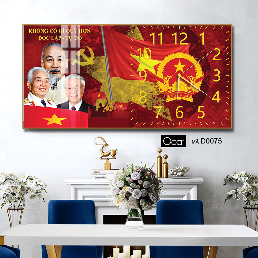 Đồng hồ Bác Hồ – Bác Giáp – Bác Trọng | Mã D0075 | Xưởng sản xuất Oca - Ảnh 4