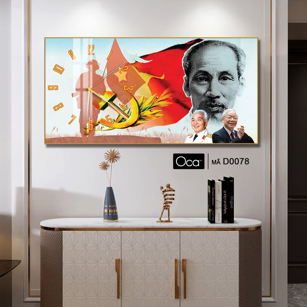 Đồng hồ Bác Hồ – Bác Giáp – Bác Trọng | Mã D0078 | Xưởng sản xuất Oca - Ảnh 4