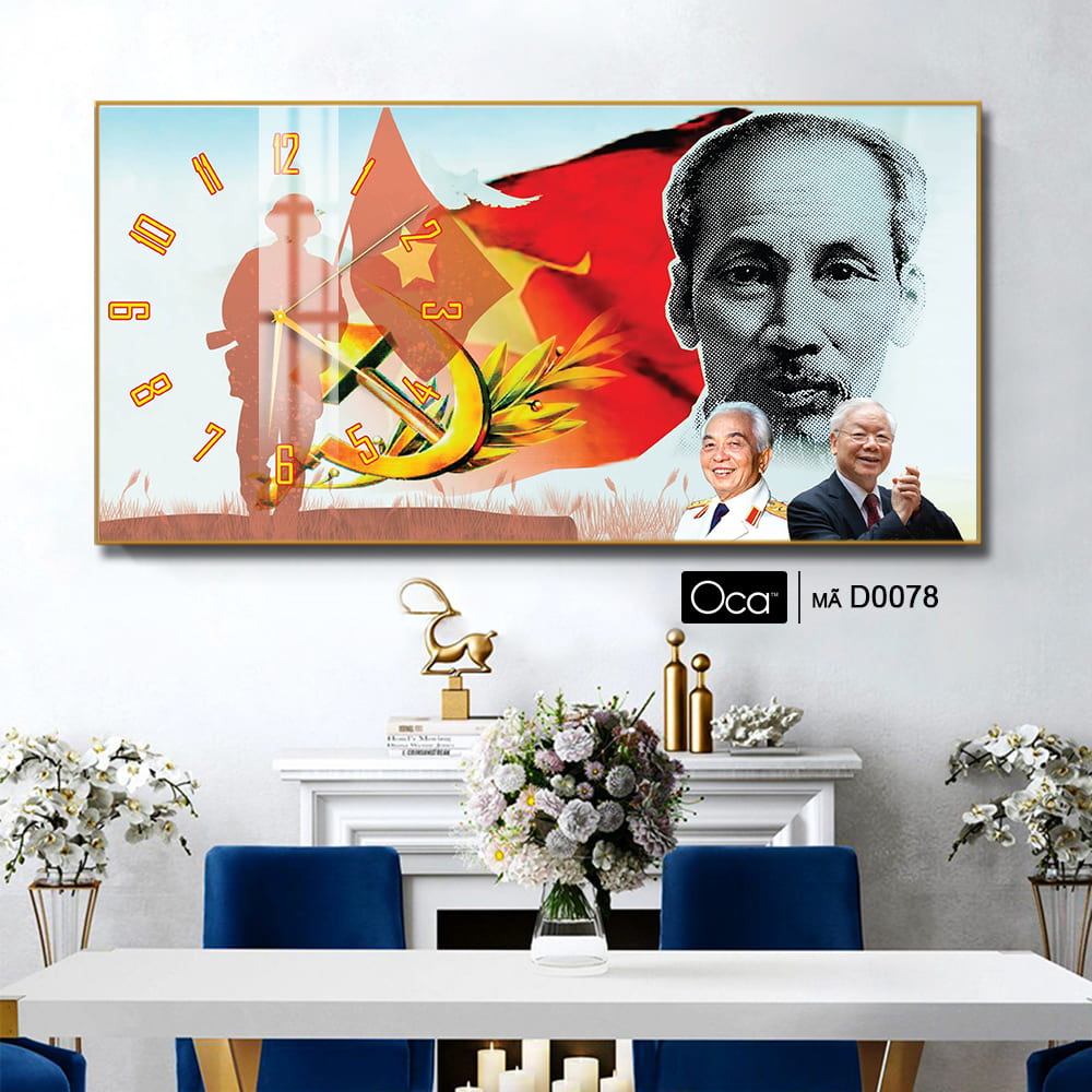 Đồng hồ Bác Hồ – Bác Giáp – Bác Trọng | Mã D0078 | Xưởng sản xuất Oca - Ảnh 3