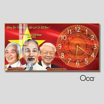 Đồng hồ Bác Hồ – Bác Giáp – Bác Trọng | Mã D0083 | Xưởng sản xuất Oca