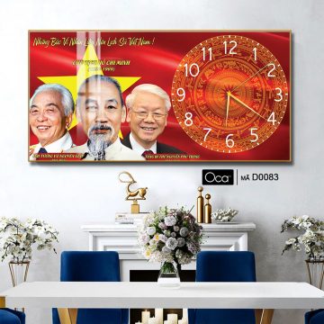 Alternative view of Đồng hồ Bác Hồ – Bác Giáp – Bác Trọng | Mã D0083 | Xưởng sản xuất Oca