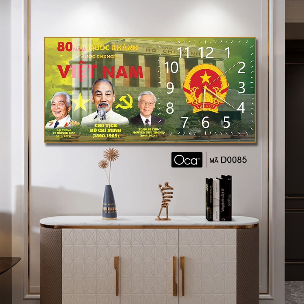 Đồng hồ Bác Hồ – Bác Giáp – Bác Trọng | Mã D0085 | Xưởng sản xuất Oca - Ảnh 3
