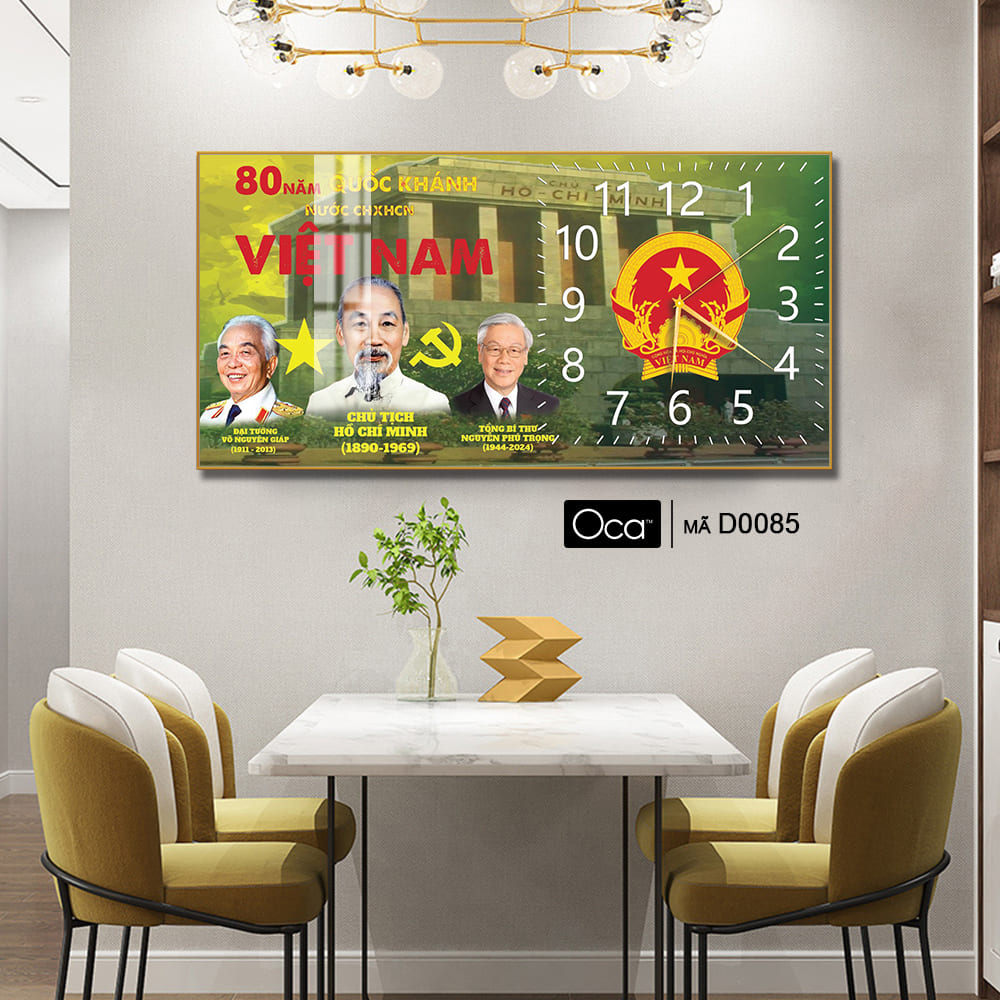 Đồng hồ Bác Hồ – Bác Giáp – Bác Trọng | Mã D0085 | Xưởng sản xuất Oca - Ảnh 4